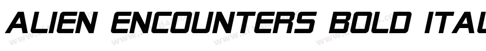 Alien Encounters Bold Italic字体转换